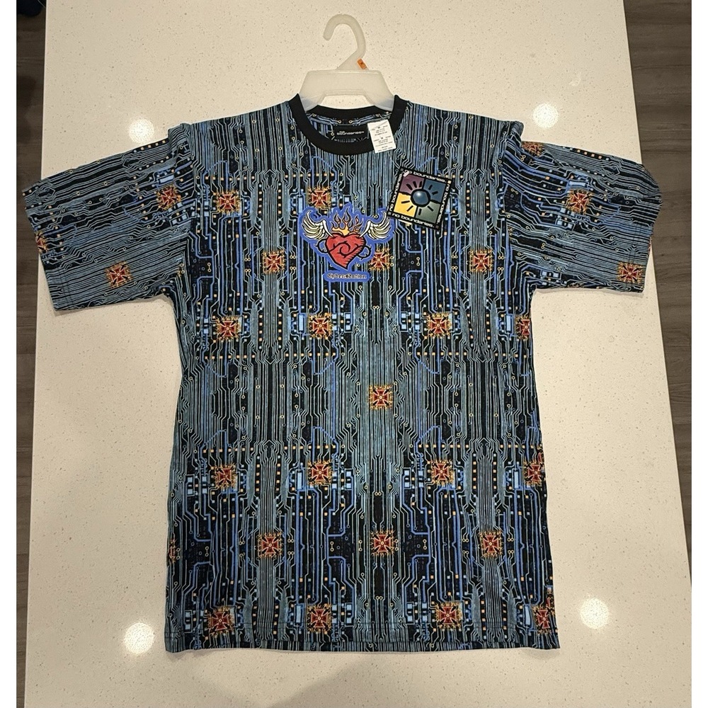 No Boundaries Cyber Nation Shirt Size Medium Vintage Y2K NWT Circuitry NOS
